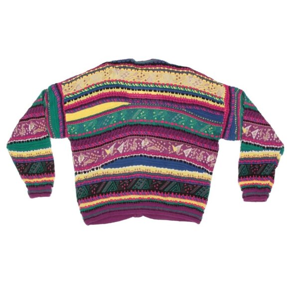 Vtg 90s CARLO ALBERTO Australia Coogie Style Cotton Cardigan Sweater XL /539 - Picture 3 of 4